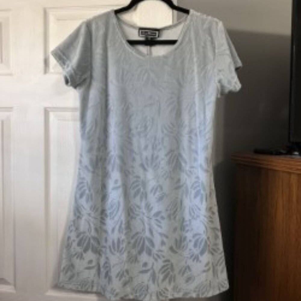 Soft blue/green velvety dress size L